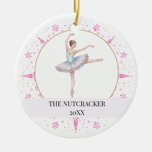 The Nutcracker Ballet Christmas Holiday  Keramisch Ornament (Voorkant)