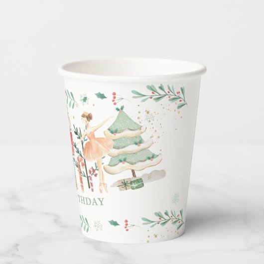 The Nutcracker Ballet Kerstfeest Party Papieren Bekers (Achterkant)