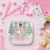 The Nutcracker Ballet Pastel Blush Pink Christmas Papieren Bordje (Feest)