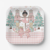 The Nutcracker Ballet Pastel Blush Pink Christmas Papieren Bordje (Voorkant)