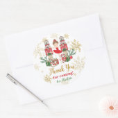 The Nutcracker Ballet Red Green Christmas Favor Ronde Sticker (Envelop)
