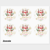 The Nutcracker Ballet Red Green Christmas Favor Ronde Sticker (Vel)