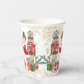 The Nutcracker Ballet Red Green Gold Christmas Papieren Bekers (Rechts)