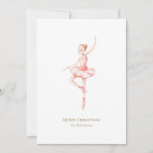 The Nutcracker Christmas Ballerina Watercolor Kaart (Voorkant)