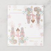 The Nutcracker Christmas Ballet Brunette Pink Tutu Plaatskaartje (Buitenkant ongevouwen)