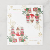 The Nutcracker Christmas Ballet Brunette Red Tutu Plaatskaartje (Buitenkant ongevouwen)