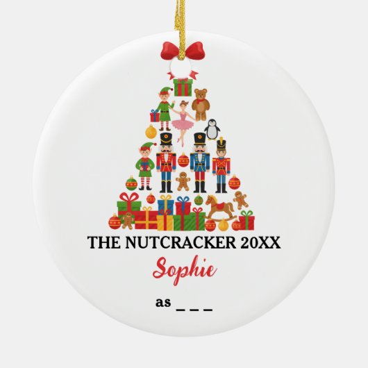 The Nutcracker Custom Ballet Role Christmas Keramisch Ornament (Achterkant)