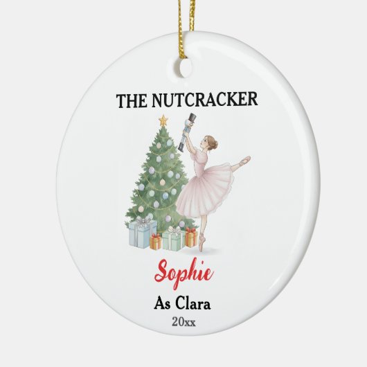The Nutcracker Custom Name & Photo Ballet Keepsake Keramisch Ornament (Links)