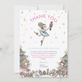 The Nutcracker kerstballet Birthday Party Bedankkaart