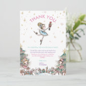 The Nutcracker kerstballet Birthday Party Bedankkaart (Staand voorkant)