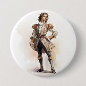 THE NUTCRACKER PRINCE CAVALIER RONDE BUTTON 7,6 CM (Voorkant)