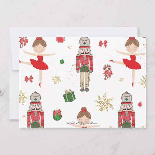 The Nutcracker Winter Onederland 1st Birthday  Bedankkaart (Achterkant)