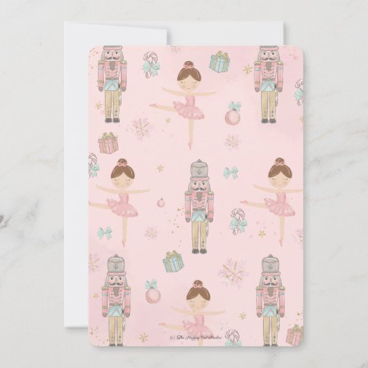 The Nutcracker Winter Onederland 1st Birthday Kaart (Achterkant)