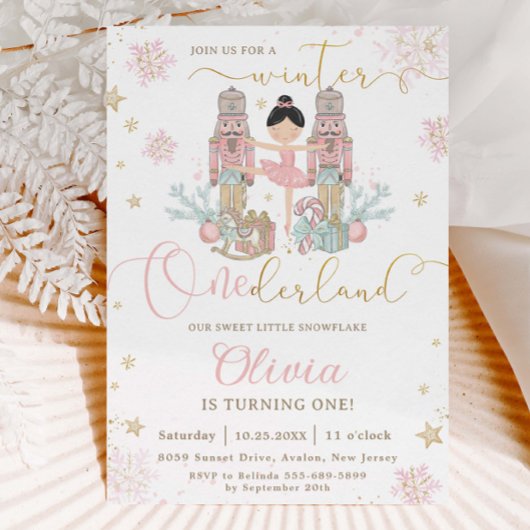 The Nutcracker Winter Onederland 1st Birthday Kaart