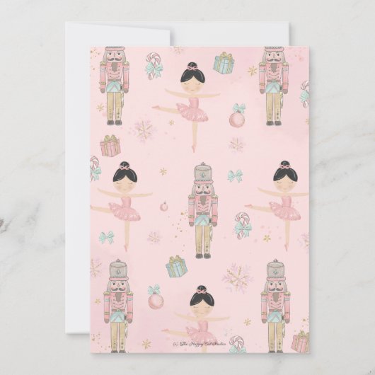 The Nutcracker Winter Onederland 1st Birthday Kaart (Achterkant)