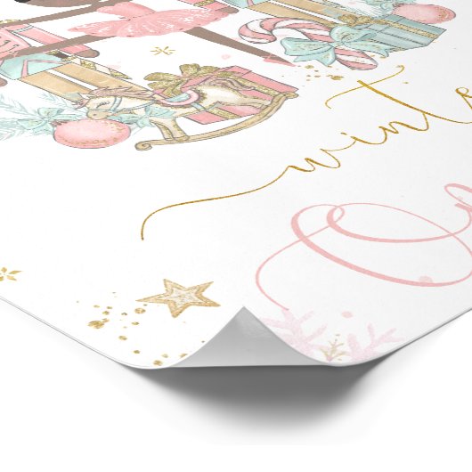 The Nutcracker Winter Onederland 1st Birthday  Poster (Hoek)