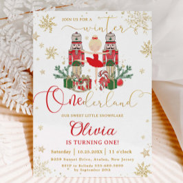 The Nutcracker Winter Onederland 1st Birthday Red Kaart