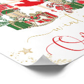 The Nutcracker Winter Onederland 1st Birthday Red  Poster (Hoek)