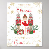 The Nutcracker Winter Onederland 1st Birthday Red Poster (Voorkant)