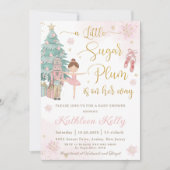 The Nutcracker Winter Wonderland Girl Baby Shower Kaart (Voorkant)