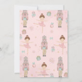 The Nutcracker Winter Wonderland Girl Baby Shower Kaart (Achterkant)