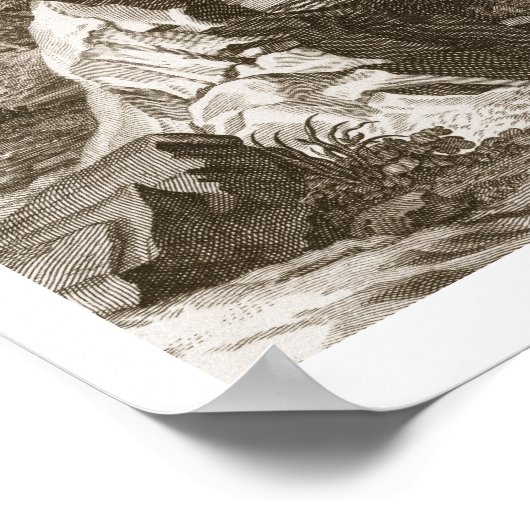 The Nymph Echo Changed into Sound, 1731 (engraving Poster (Hoek)