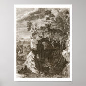 The Nymph Echo Changed into Sound, 1731 (engraving Poster (Voorkant)