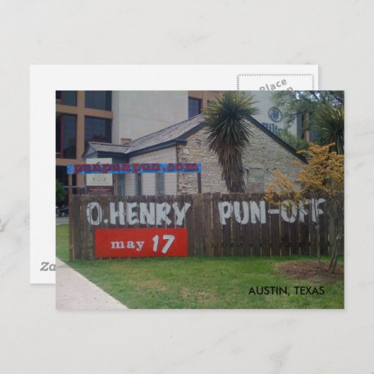 The O. Henry Pun-Off World Champion Briefkaart (Voorkant / Achterkant)