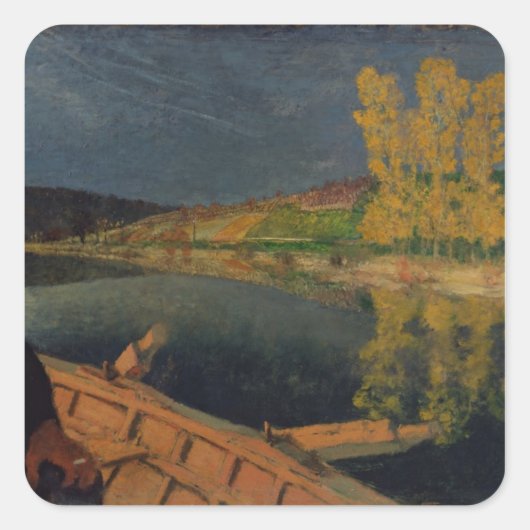 The Oarsman, 1897 Vierkante Sticker (Voorkant)