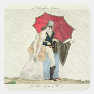 The Obliging Umbrella, bord 40 van Le Bon Genre Vierkante Sticker