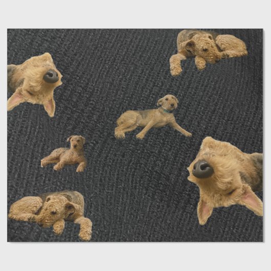 The Obstinate Airedale Wrapping Paper Cadeaupapier (Vlak)