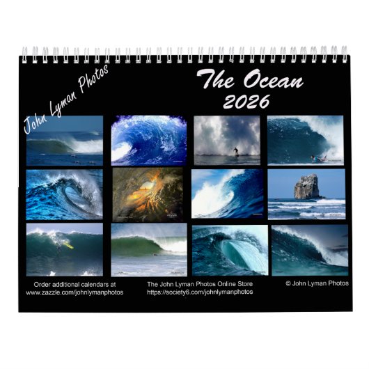 The Ocean 2026 Calendar Kalender (Achterkant)
