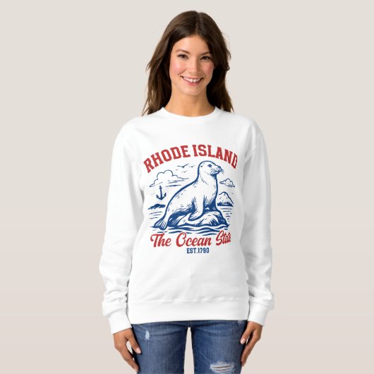 The Ocean State Seal – Rhode Island Gift Trui (Voorkant volledig)