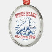 The Ocean State Seal – Rhode Island  Metalen Ornament (Links)