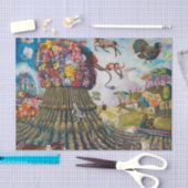 The Odd Farm Day Surreal Painting Tissuepapier (Craft)