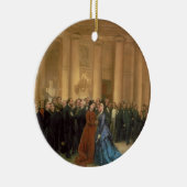 The Odeon Theater, Parijs, 1869 (olie op canvas) Keramisch Ornament (Rechts)