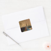 The Odeon Theater, Parijs, 1869 (olie op canvas) Vierkante Sticker (Envelop)