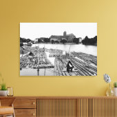 The Oder at Breslau Poland, c.1910 Canvas Afdruk (Insitu (Woonkamer))