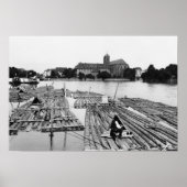 The Oder at Breslau Poland, c.1910 Poster (Voorkant)