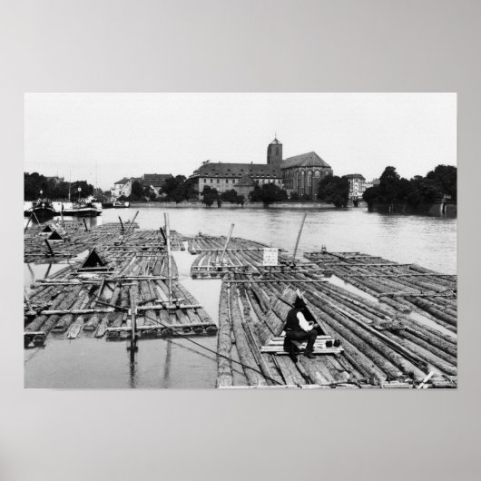 The Oder at Breslau Poland, c.1910 Poster (Voorkant)