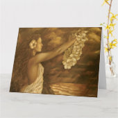 "The Offering" by artist L. Higgins. Jumbo Card Kaart (Gele Bloem)