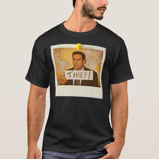 The Office - Michael Scott Funny Thief Photo - Gra T-shirt (Voorkant)