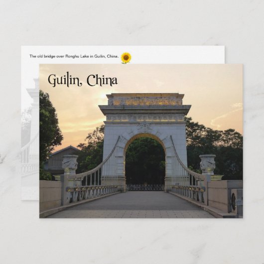 The Old Bridge, Guilin, China - briefkaart (Voorkant / Achterkant)