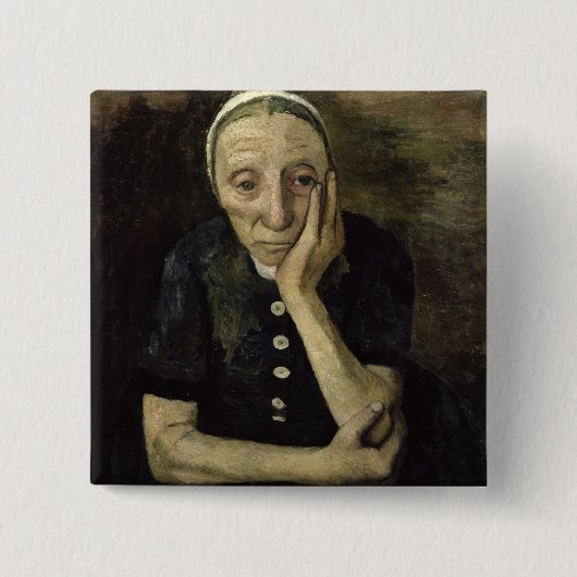 The Old Farmer, 1903 Vierkante Button 5,1 Cm (Voorkant)