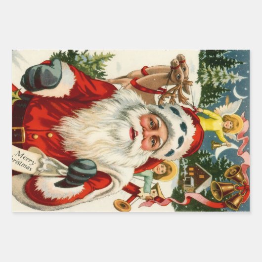 The Old-Fashioned Santa Set  Inpakpapier Vel (Voorkant 2)