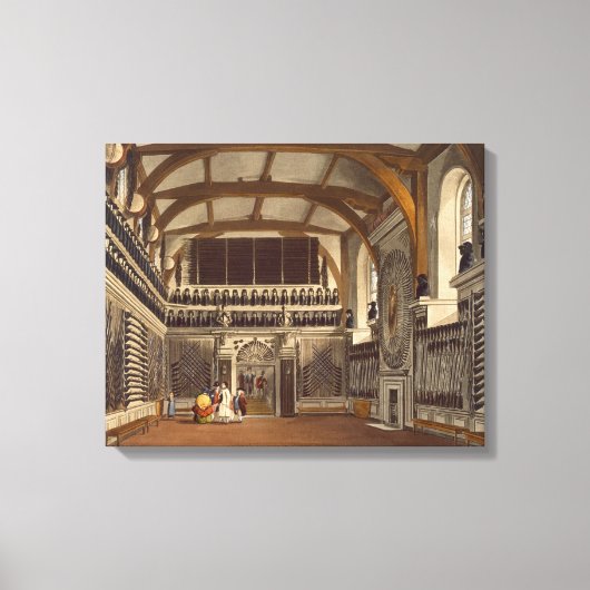 The Old Guard Chamber, The Round Tower, Windsor Ca Canvas Afdruk (Voorkant)