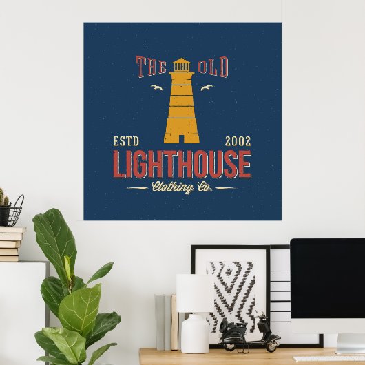 The Old Lighthouse Clothing Co. Poster (Thuiskantoor)
