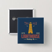 The Old Lighthouse Clothing Co. Vierkante Button 5,1 Cm (Voorkant /achterkant)