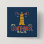 The Old Lighthouse Clothing Co. Vierkante Button 5,1 Cm (Voorkant)