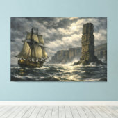 The Old Man of Hoy door BurnsInHell Canvas Afdruk (Insitu (Houten vloer))